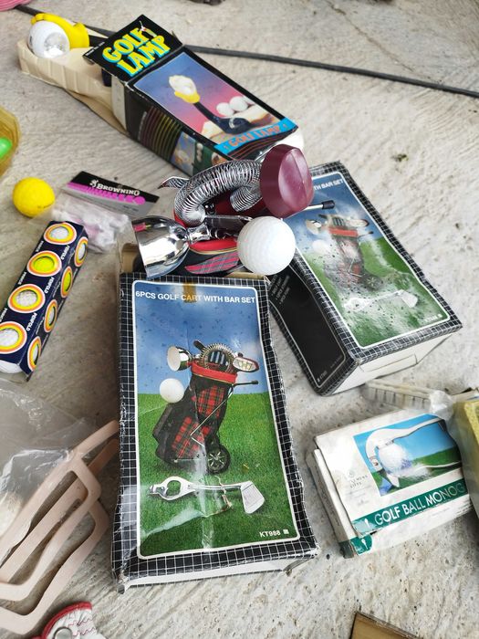 Tacos de material de golf.