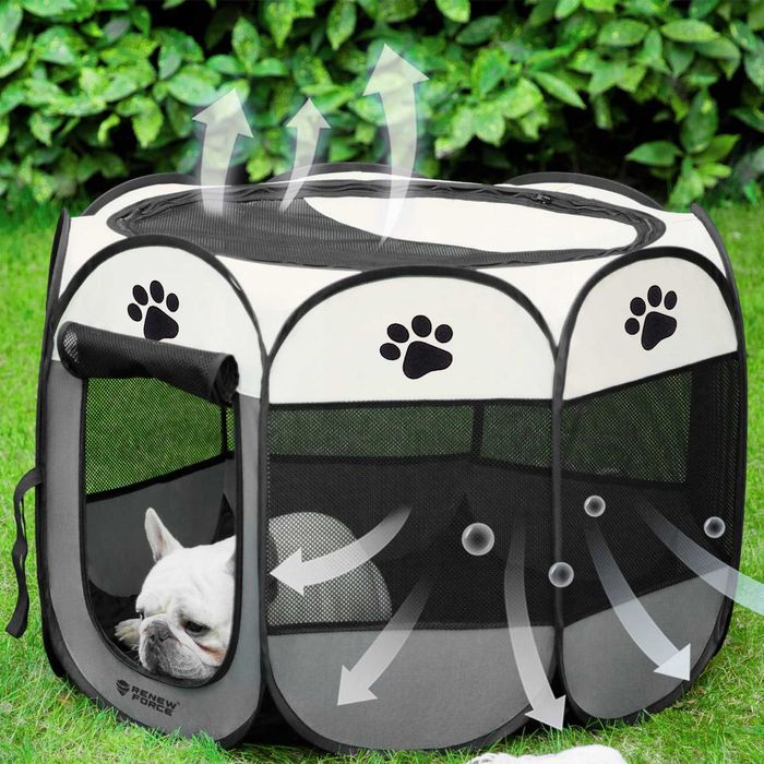 Kojec do domu dla psa kota królika XL 90x90cm składany