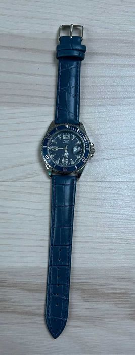 Nowy Zegarek Męski Navy Blue – Styl Diver – Folia Ochronna!