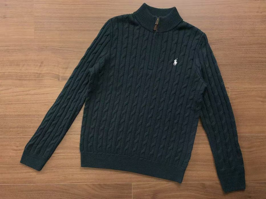 NOVA - Camisola Polo Ralph Lauren Quarter-Zip em Malha Trançada
