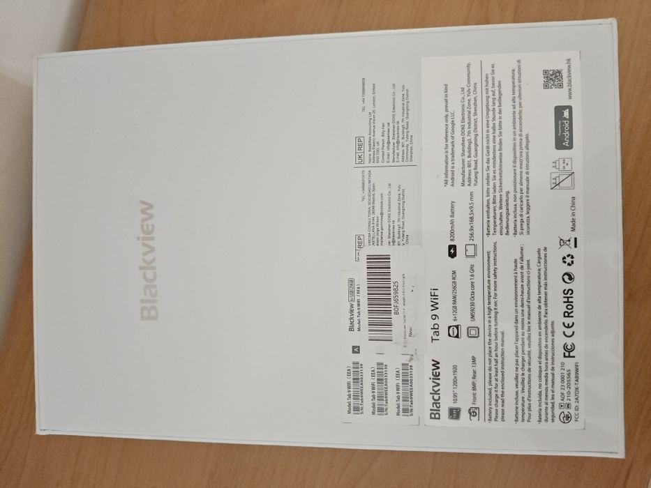 Новий. Blackview Tab 9 WiFi  6+12/256 з Німеччини