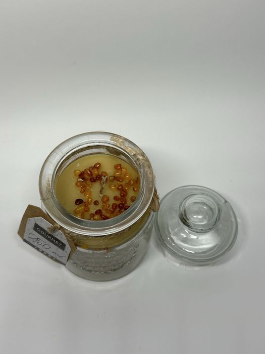 Naturalna swieczka z wosku pszczelego w sloiku 250ml
