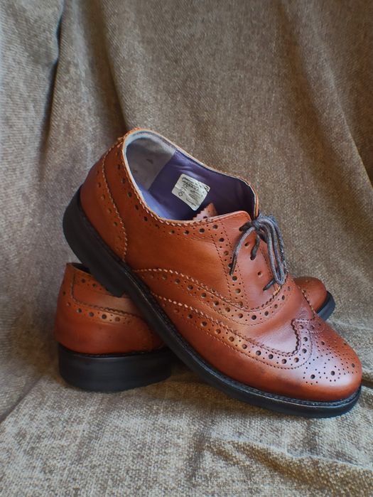 Samuel Windsor handmade męskie skórzane brogsy / oxfordy 39-40