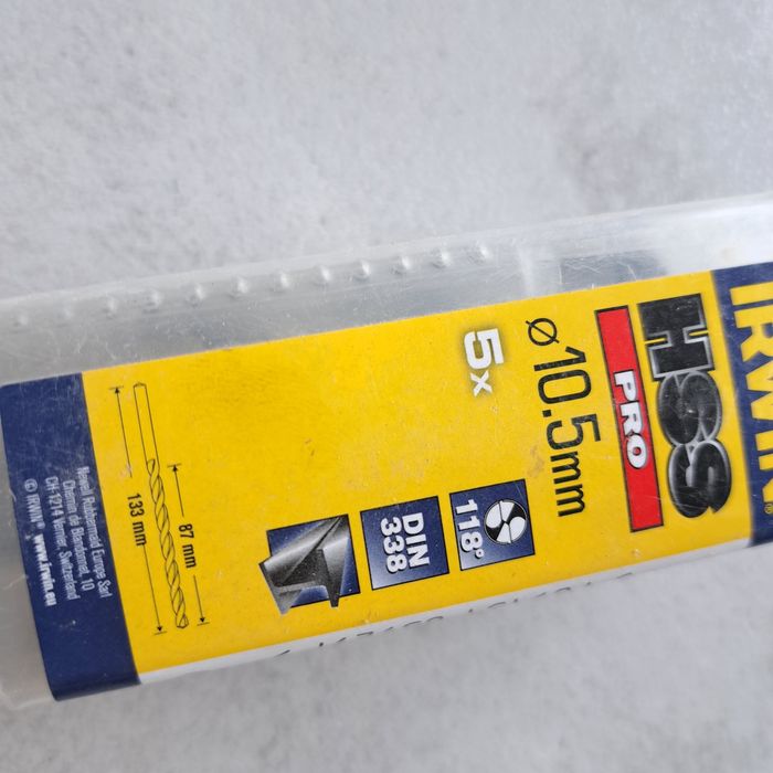 Nowe wiertło do metalu 10 mm Irwin HSS Pro