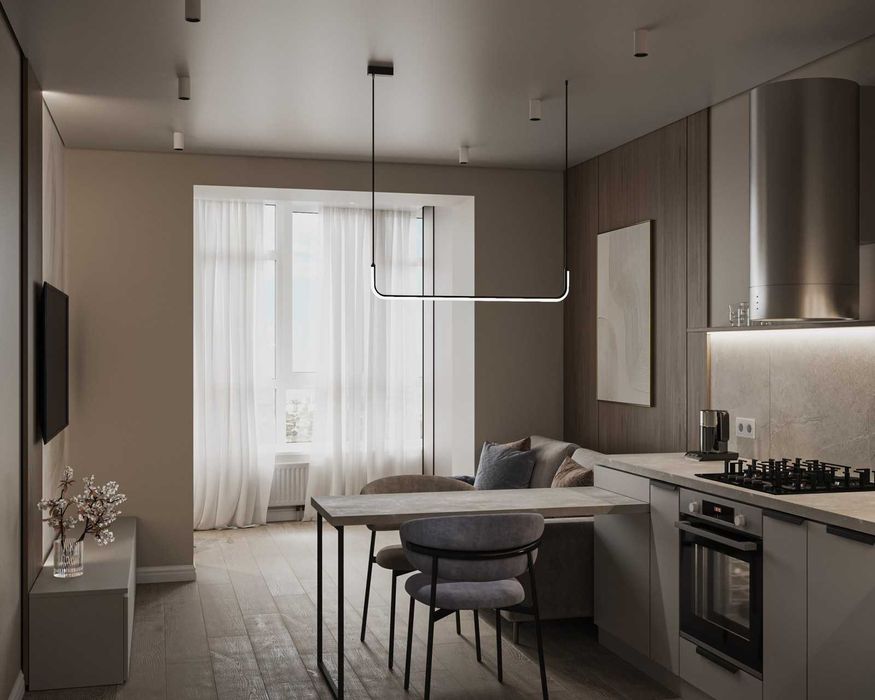 Однокімнатна 47м² від Рауш Є-Оселя!