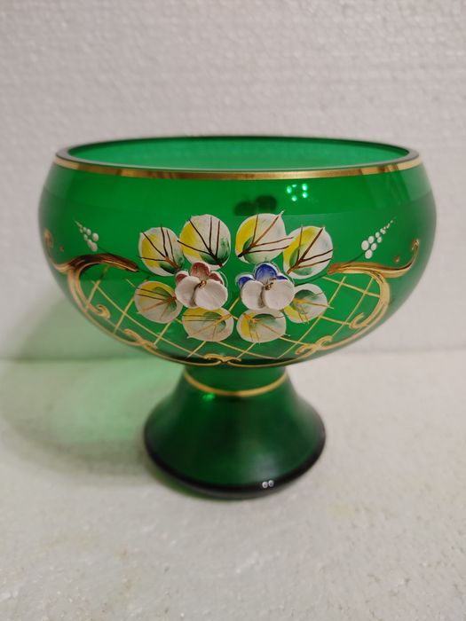 Конфетница Чехословакия Ваза Чехословакия Стекло Чехословакия