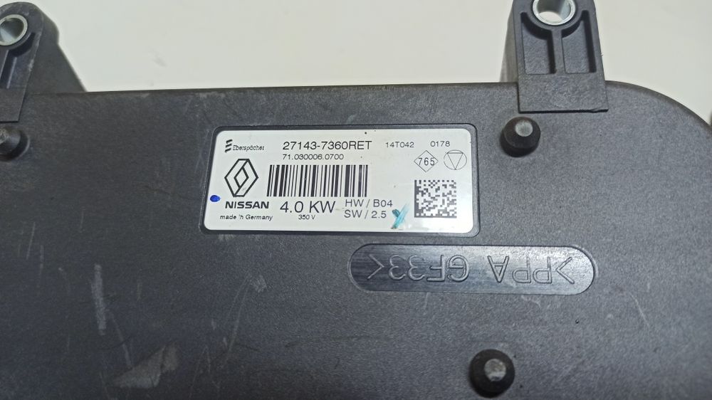 Хітер, ТЕН, пічка Renault Kangoo Z.E., Nissan Leaf