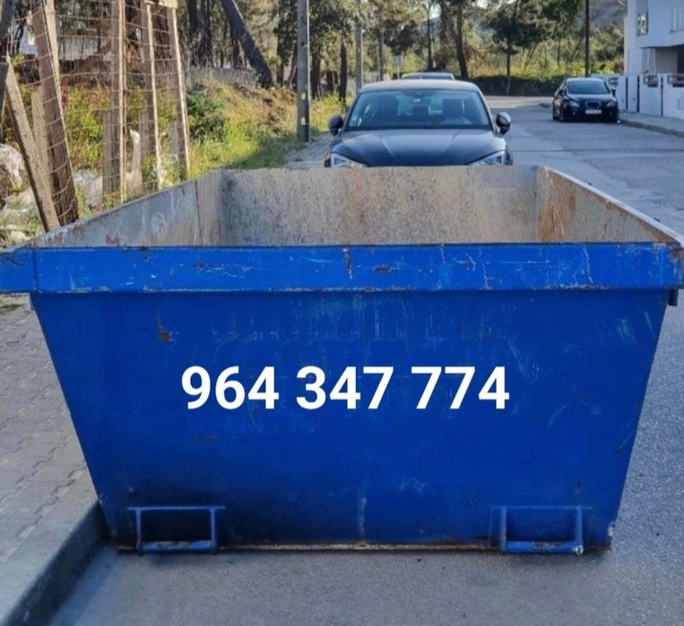 CONTENTORES e CARRINHAS p/recolha e transporte de entulho obras e lixo