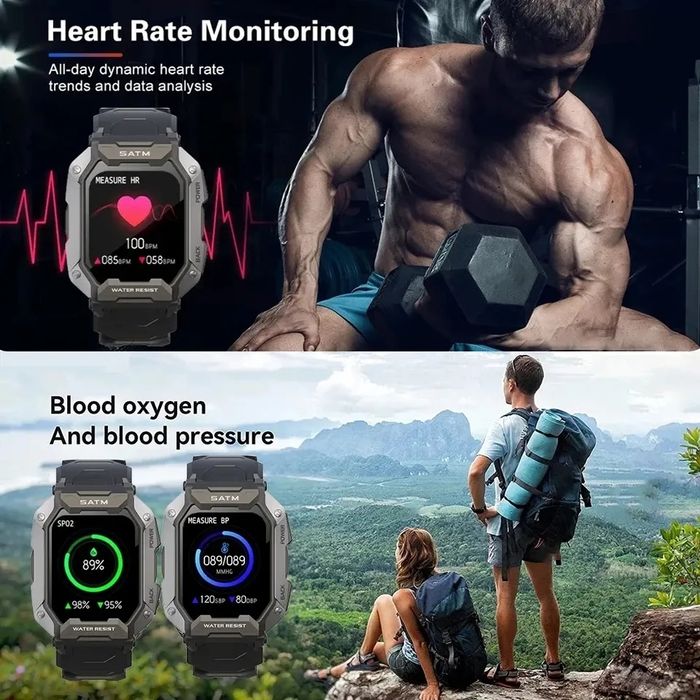 Умные тактические смарт часы Smart Watch Lemfo C20  спортивные