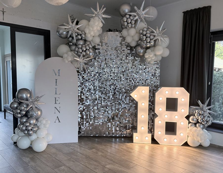 Ścianki balonowe,Dekoracje/Chrzest/Komunia/Urodziny/Roczek/Baby Shower