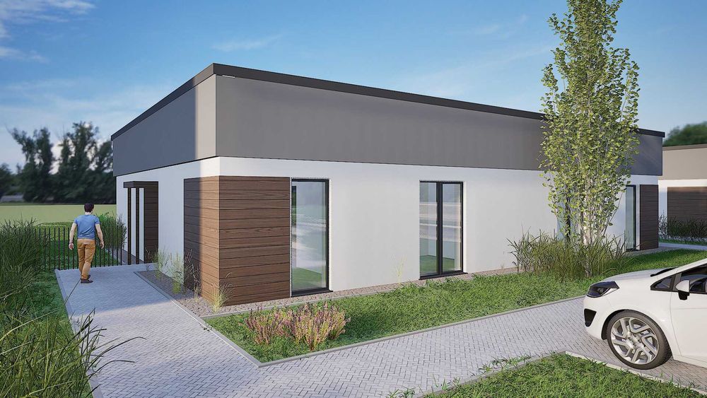 Nowoczesny dom energooszczędny w Rakoniewicach 72,93 m2