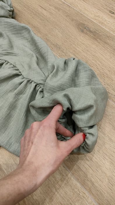 Asos Design nowy kombinezon khaki z dekoltem Bardot S 36