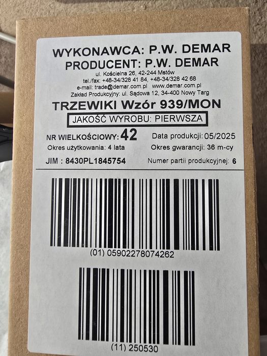 Buty wijskowe Demar 42