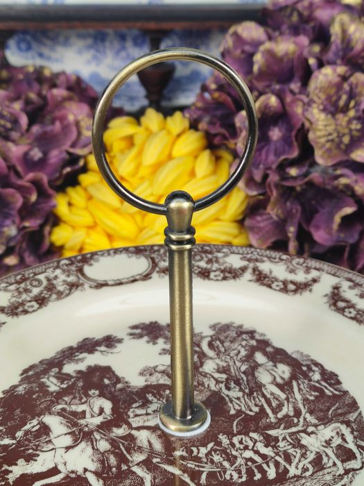 Porcelanowa myśliwska etażerka 2-poziomowa - Ridinger - Colditz #1