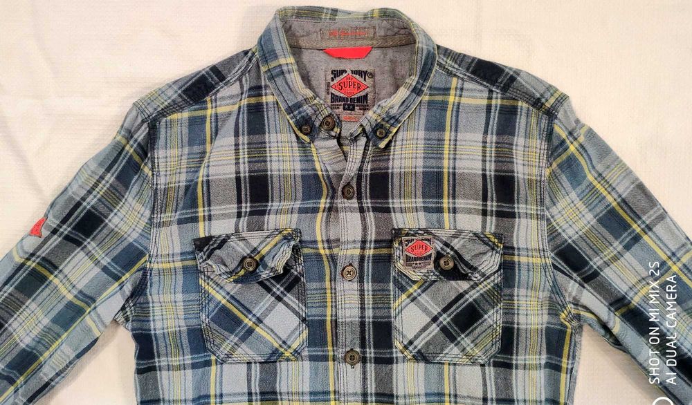koszula # SUPERDRY Grindle Sawn unisex PIĘKNA i NOWA # S