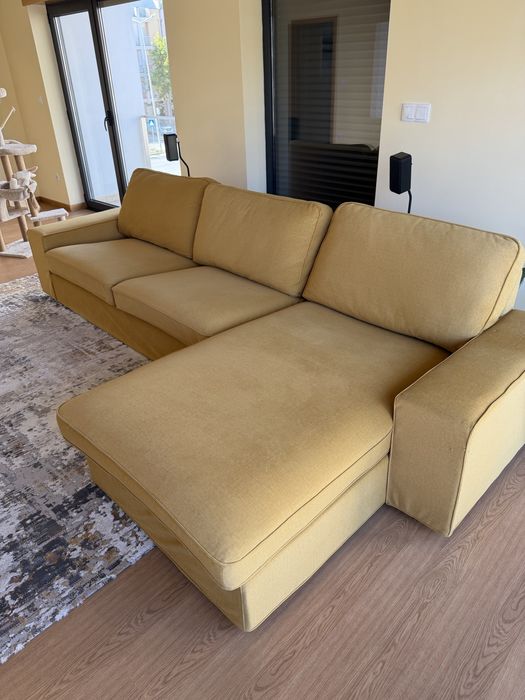 Sofá IKEA KIVIK 3 lugares + chaise longue – capa personalizada