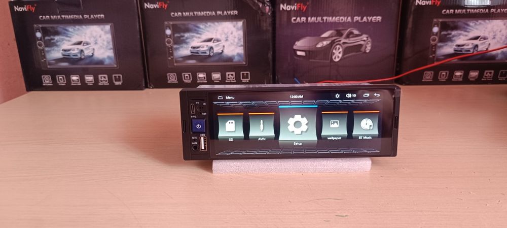 1DIN Магнітола 6.86" CarPlay / Android Auto | 1280×480 | BT | Камера
