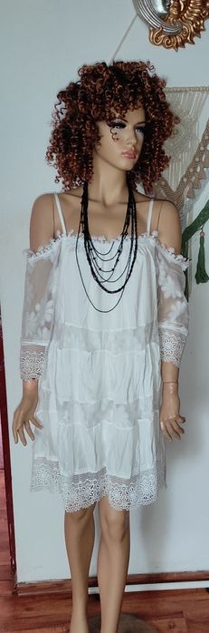 Sukienka letnia Boho biała XL