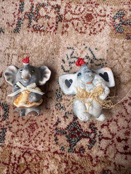 Słoniki ceramiczne dwie sztuki