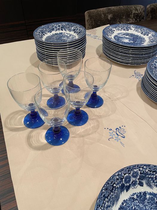 Conjunto de Jantar e Chá - Crown Clarence | Churchill England