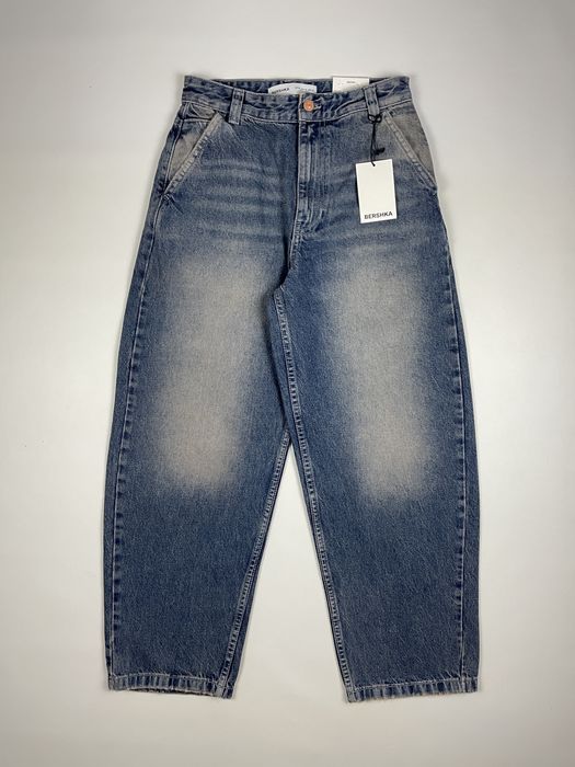 Джинси BERSHKA Skater Fit (S / M) Жіночі Сині Оригінал Скейтер Широкі