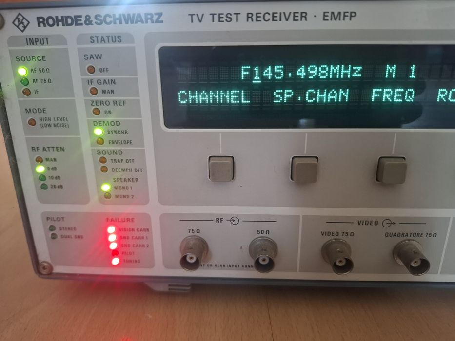 Odbiornik pomiarowy Rohde Schwarz TV TEST RECEIVER EMFP 2022.6004.84