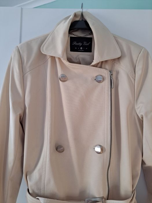 Płaszcz trencz prochowiec damski M