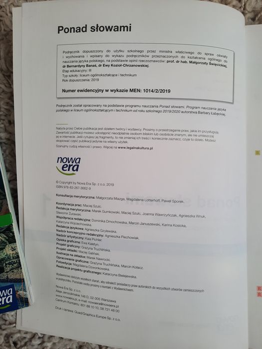 Ponad słowami. Podręcznik z języka polskiego do kl. 1