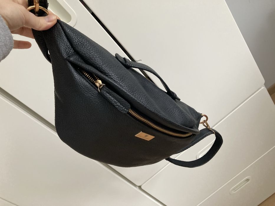 Pojemna Nerka Damska Skóra Ekologiczna Peterson czarna