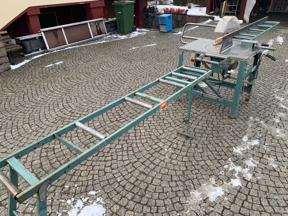 Piła Stołowa do drewna Ciesielska Cyrkularka Stoły rolkowe Ernex 1603