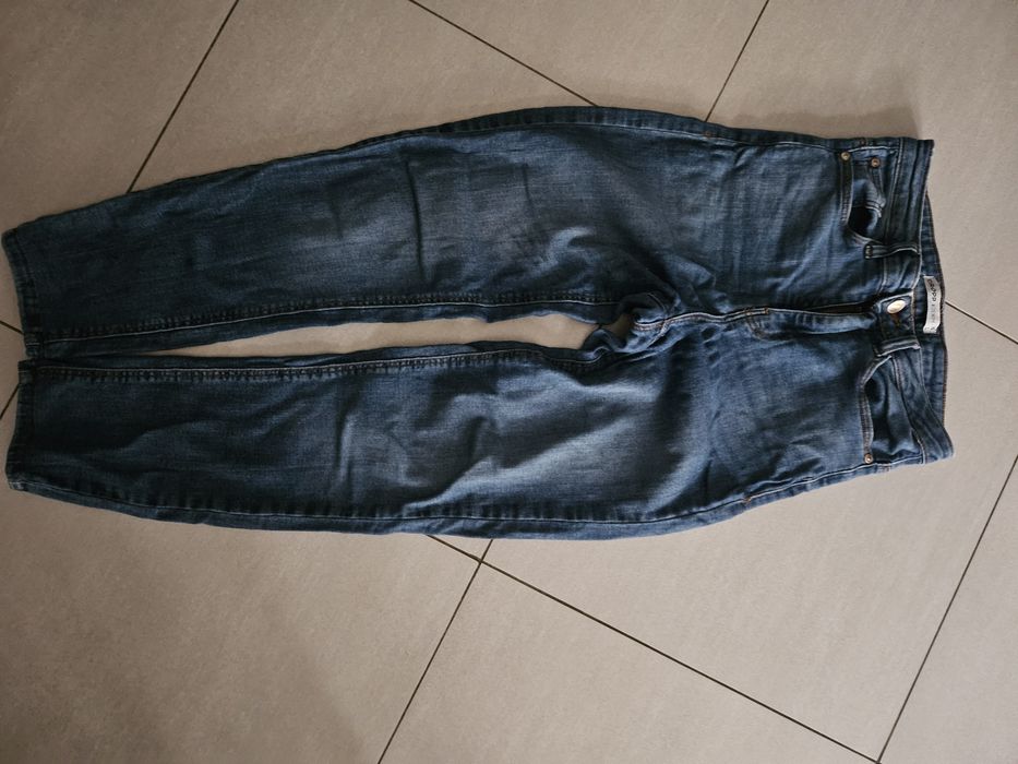 Rurki spodnie jeansy 5 par Zara Reserved Cropp M 38 wyższy stan pas