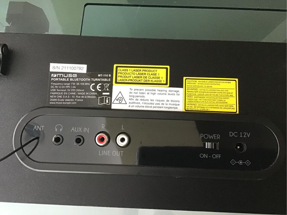 Giradiscos cd radio bluetooth muse vintage collection