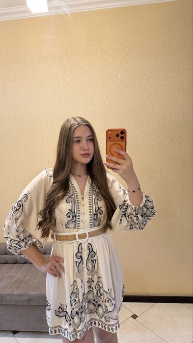Сукня вишита з рукавом