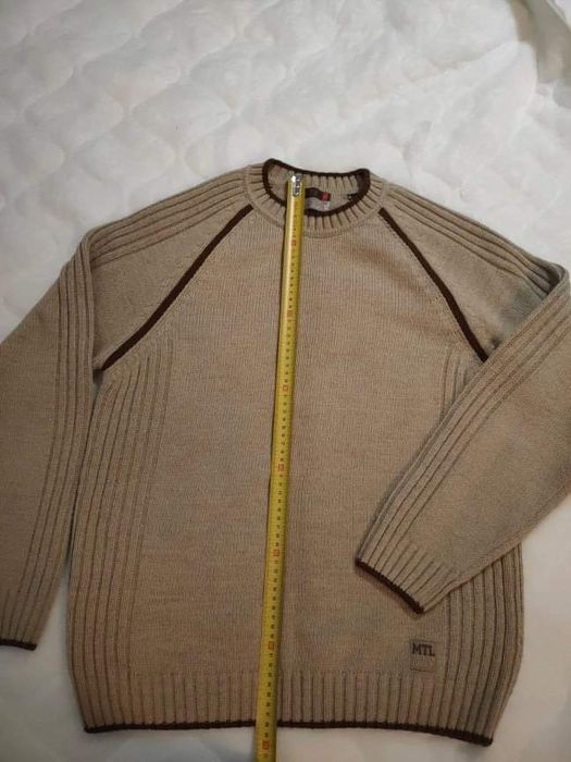 Sweter męski jasny brąz rozmiar L