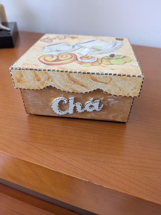 Caixa de chá em madeira