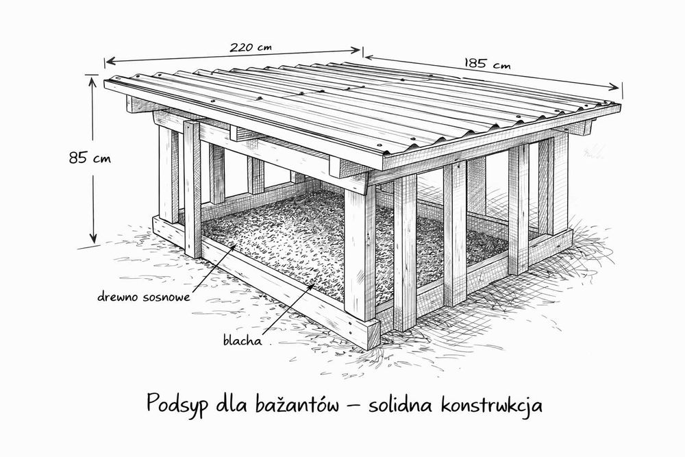 Podsyp dla bażantów myśliwski karmnik paśnik