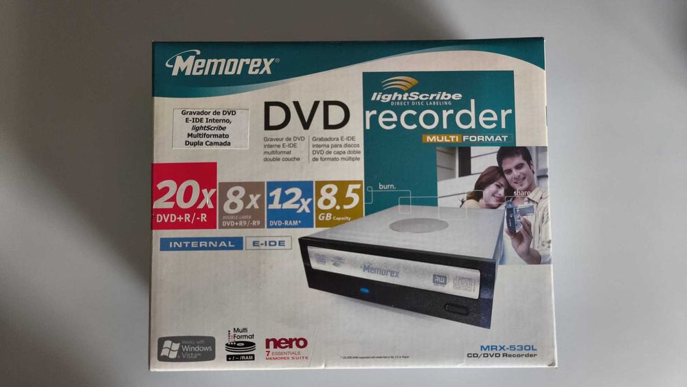 Gravador DVD Interno Memorex MRX-530L LightScribe – Novo / Em Caixa