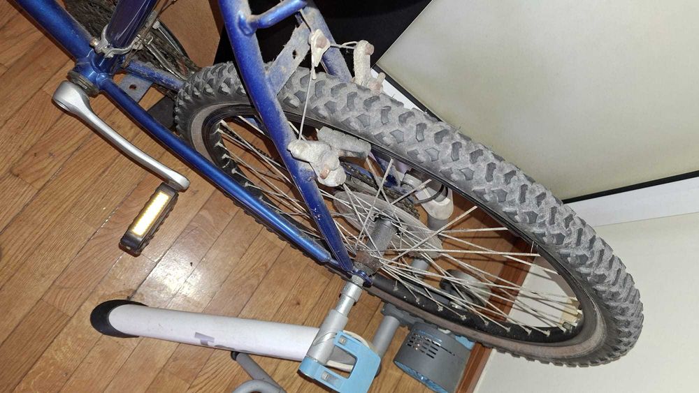 Bicicleta com Smart Trainer instalado