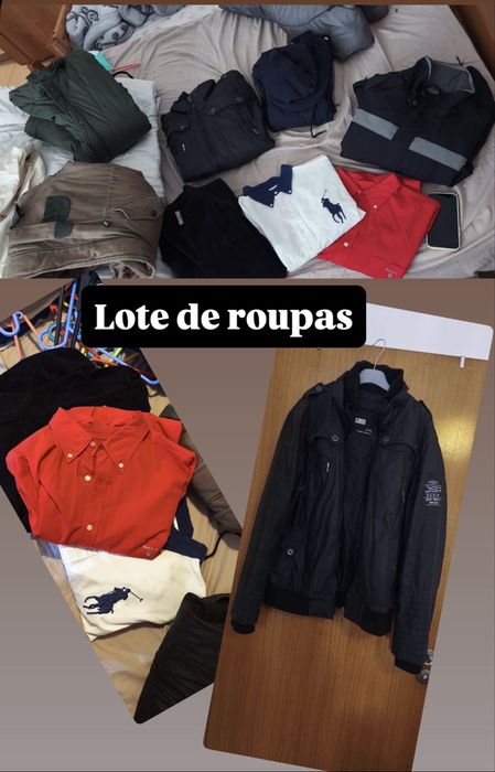 Lote de roupas masculinas