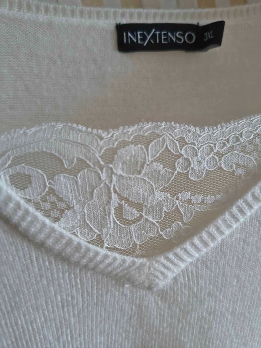 Biały sweter Inextenso 3XL