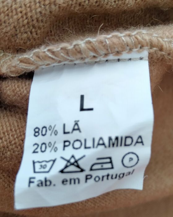 Camisola castanho 80% lã