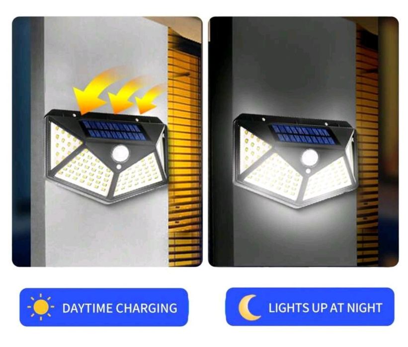 4 candeeiros de luz solar (novos)