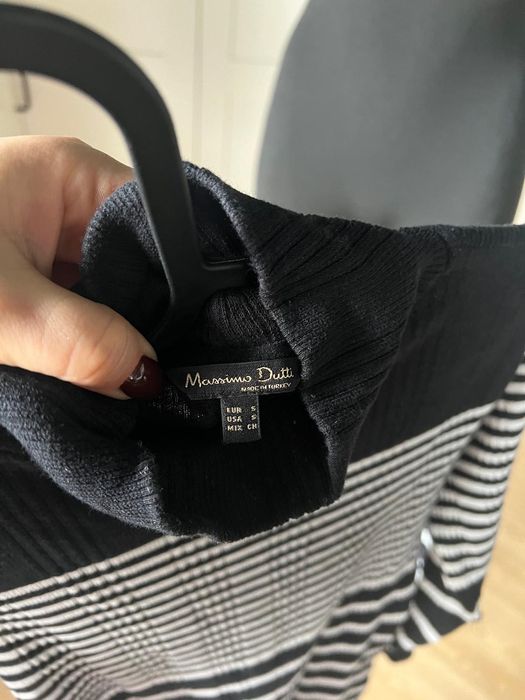 Dopasowana sukienka w paski z bawełny rozmiar 36 S marki Massimo Dutti