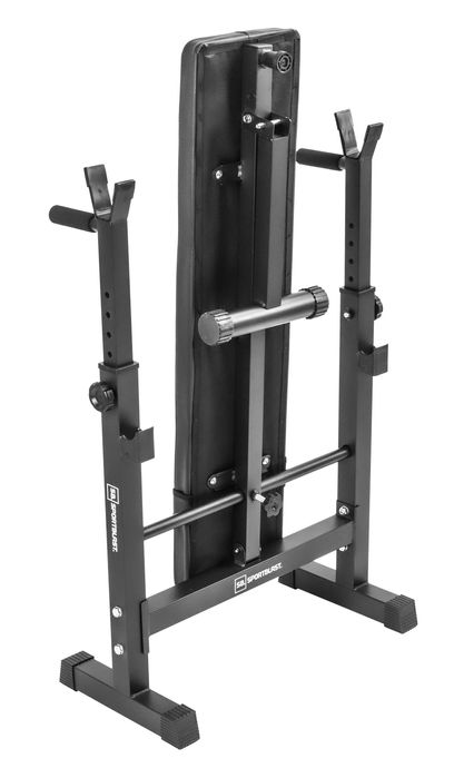 Ławka ławeczka płaska do ćwiczeń składana regulowane stojaki BDG