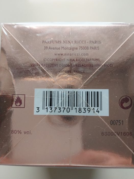 Продам духи Франция, NINA RICCI, не подделка