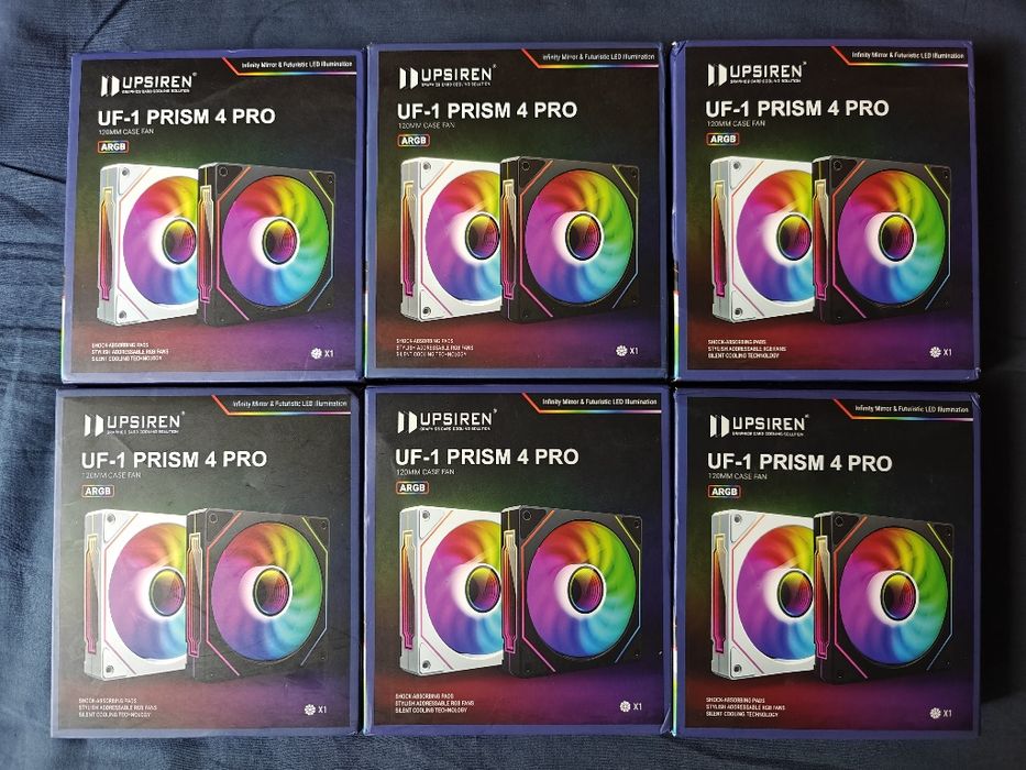 Zestaw 3 wentylatorów 120mm jak Lian Li White Reversed