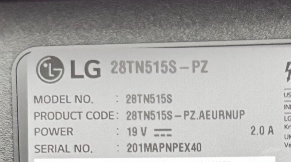 LG 28TN515S - 28 ", 50/60 Hz smart TV