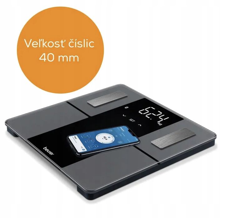 Waga łazienkowa Beurer BF 500 8 parametrów ciała aplikacja bluetooth