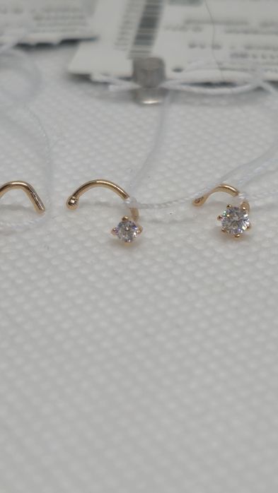 Пірсинг для носа з червоного золота. Нові. Favoritum.