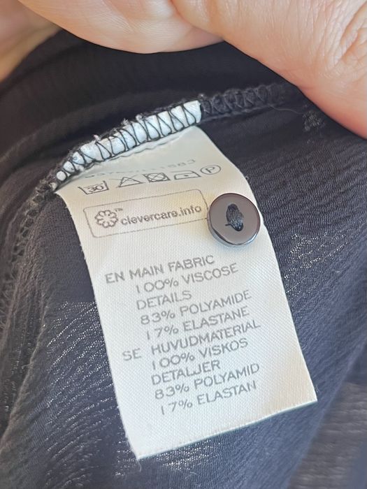 Bluzka damska wiskoza czarna koronka m 38
